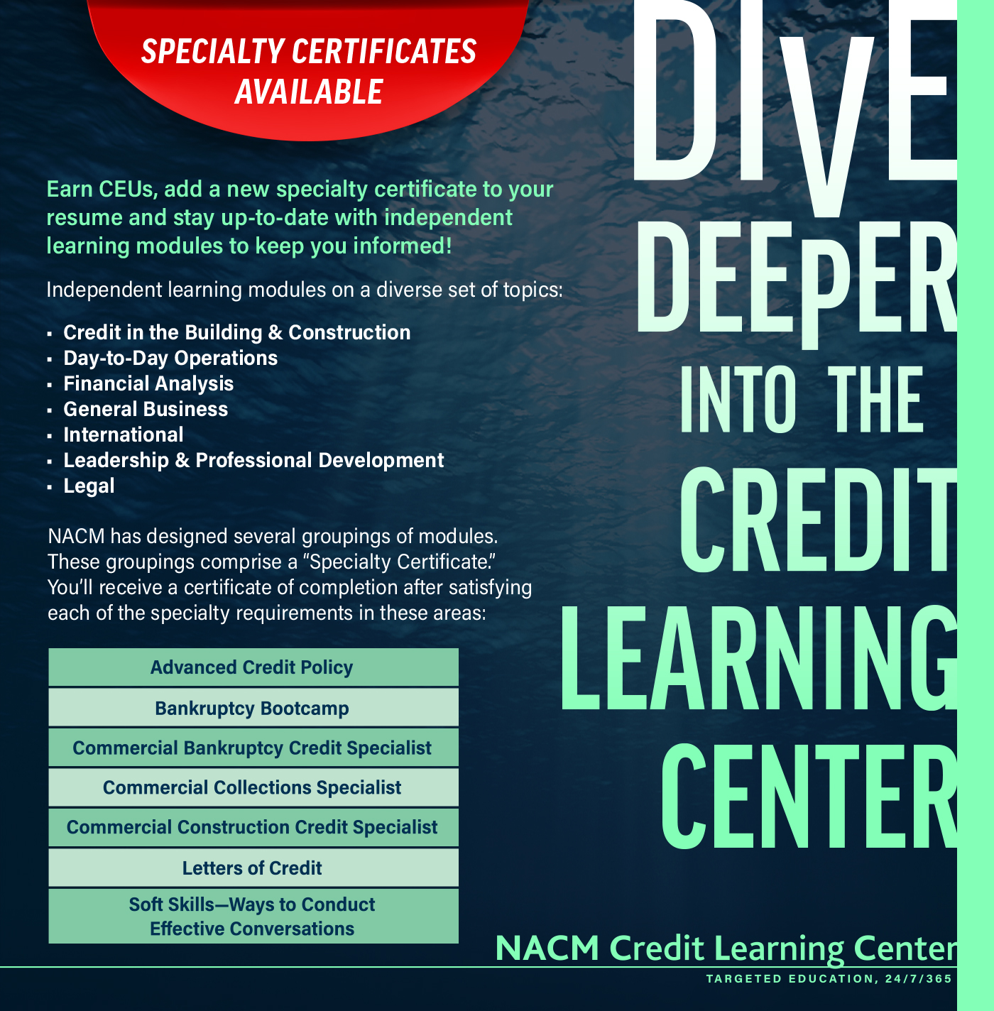 Dive Deeper into the Credit Learning Center