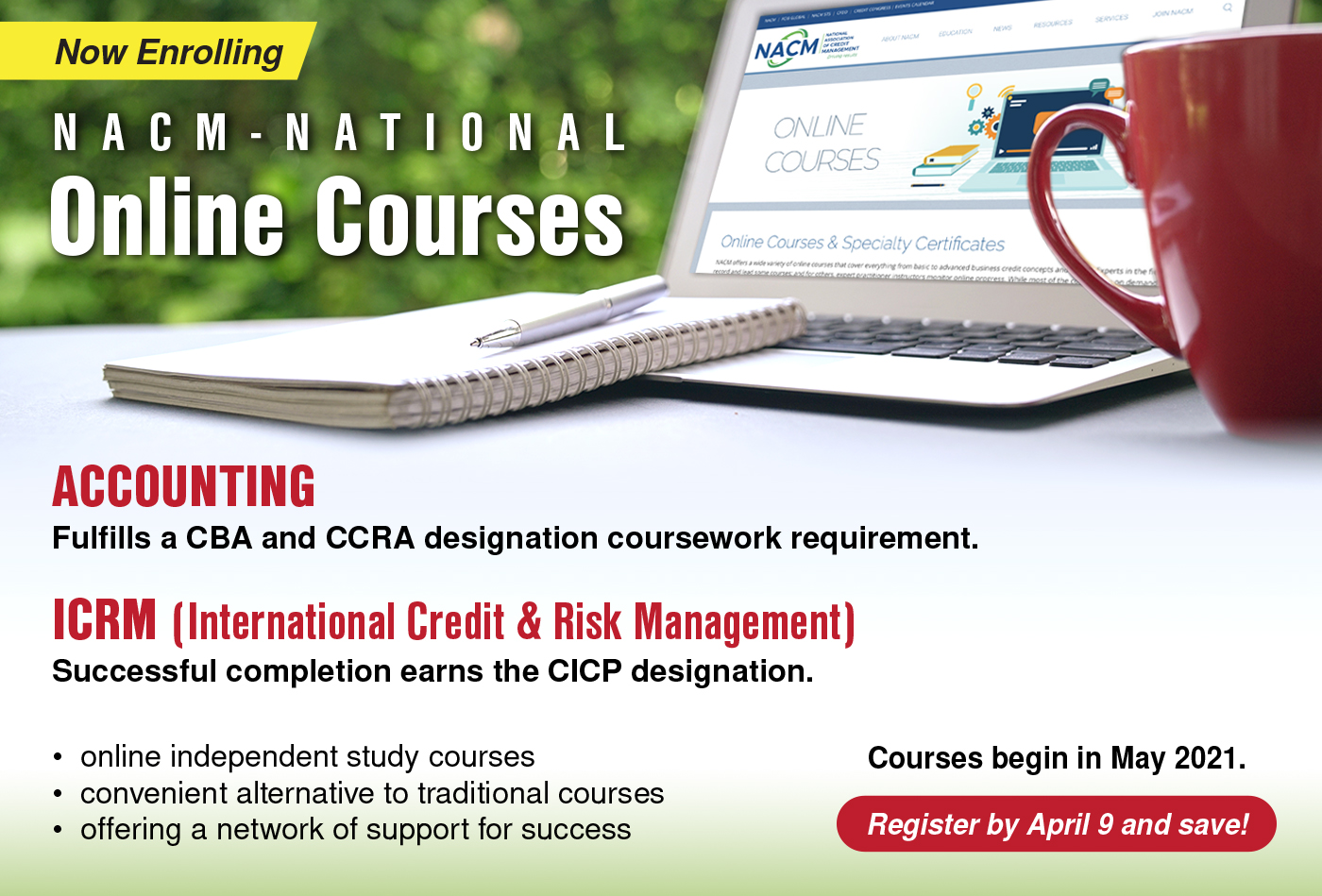NACM National Online Courses - Accounting & International Credit & Risk Management | Register by April 9 and Save!