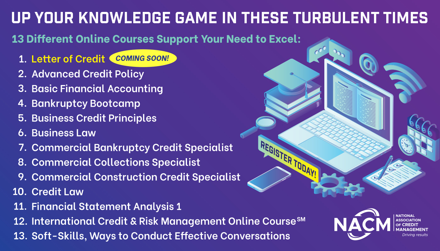 Up Your Knowledge Game In These Turbulent Times with NACM's Online Courses - Register Today!