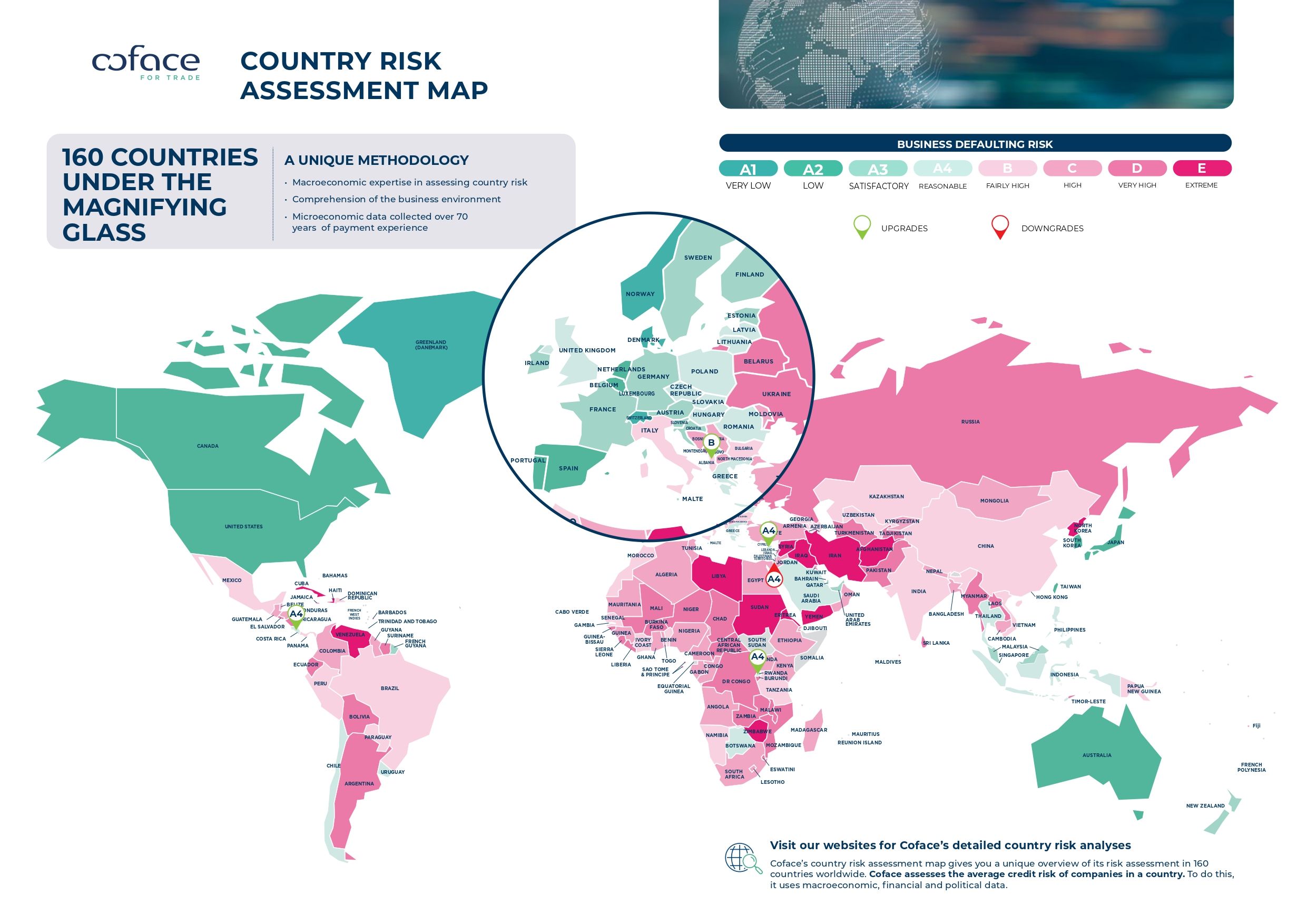 Coface's risk map