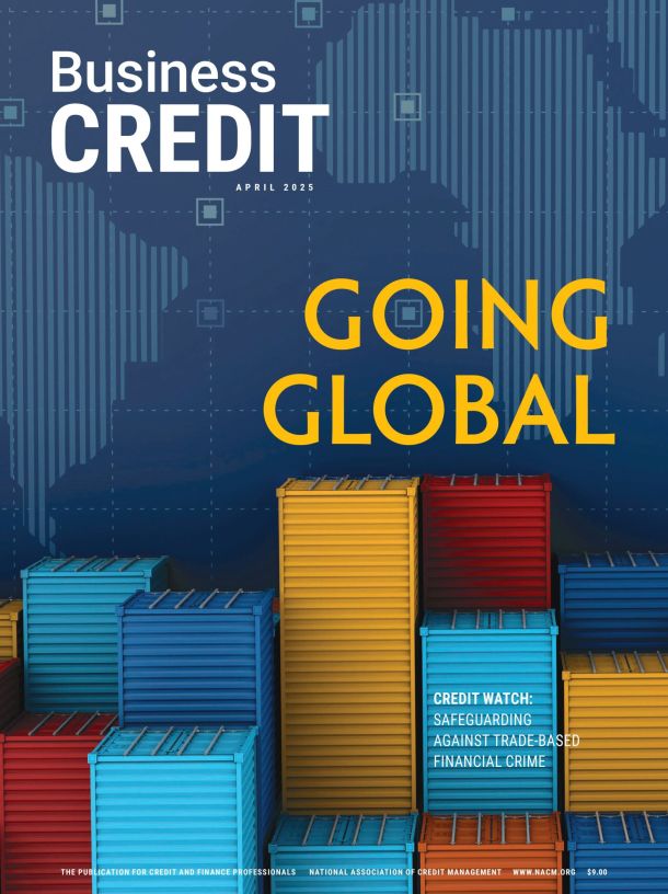 Going Global cover for Business Credit Magazine.