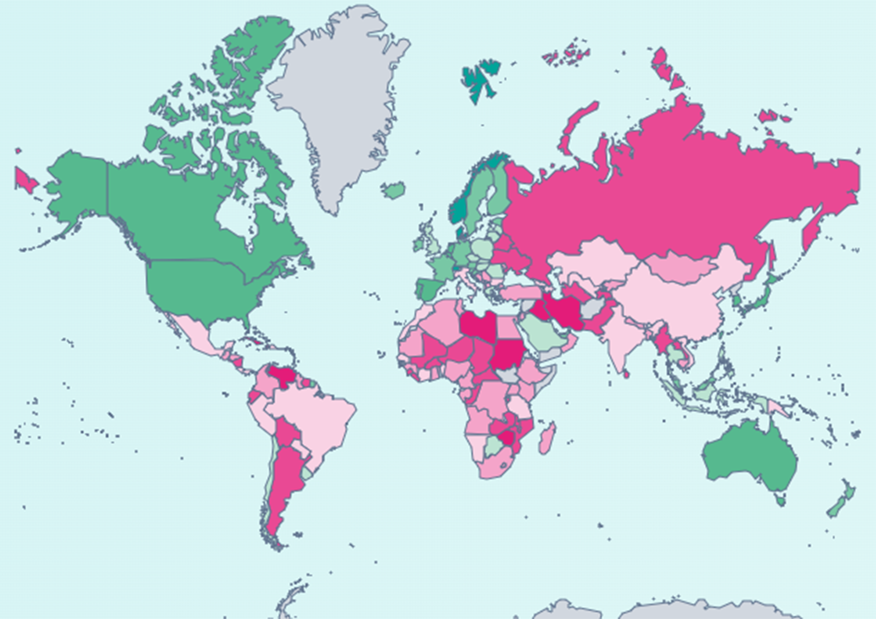 Coface's risk map